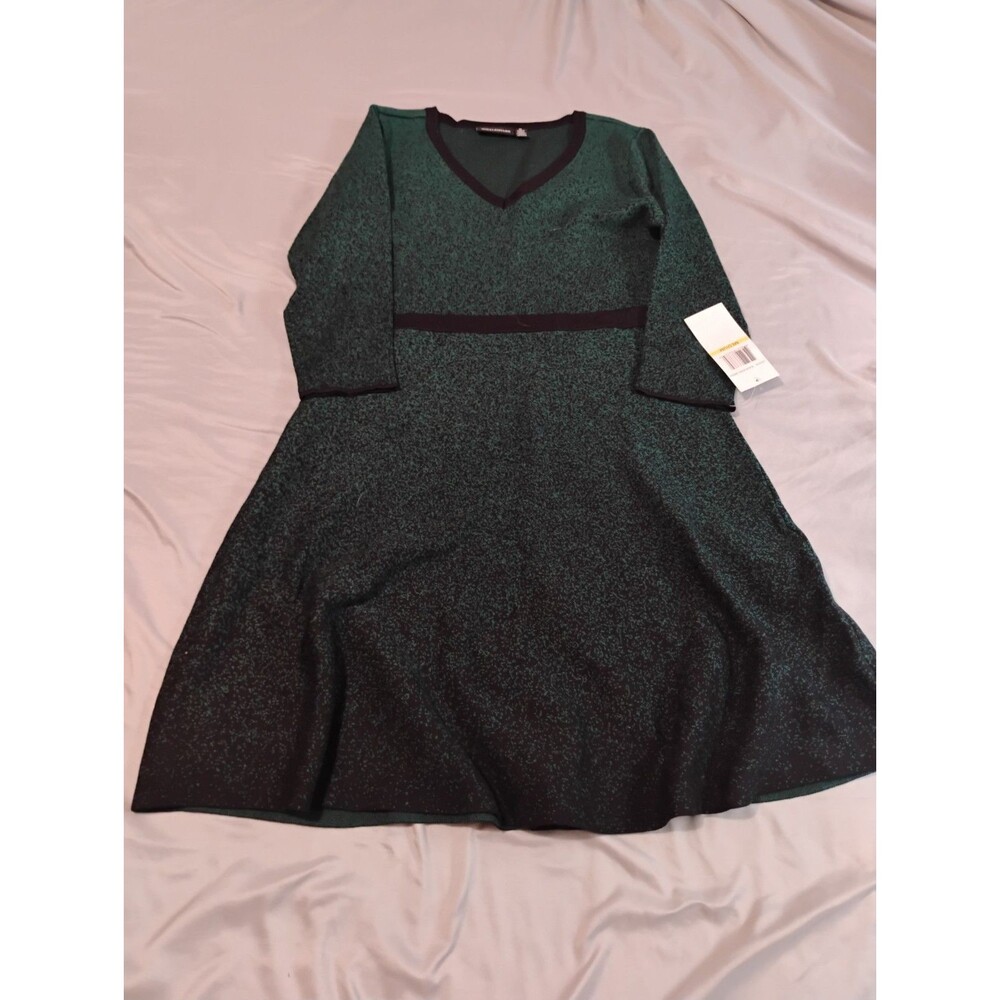 Nina Leonard Womens Medium Sweater Dress Vneck